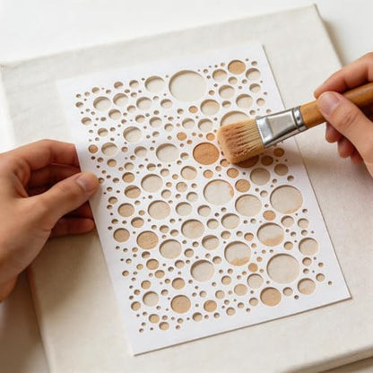 TIAMECH A4 Reusable Polka Dot Stencil for Painting - style: Polka Dot