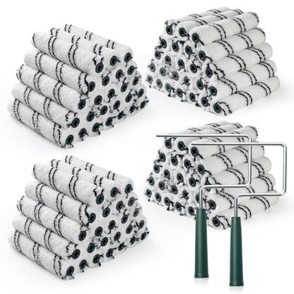 Paint Roller Covers, 100 Pack, 6 Inch, 3/8 Inch Nap - size: 6 inch paint roller 100 pack