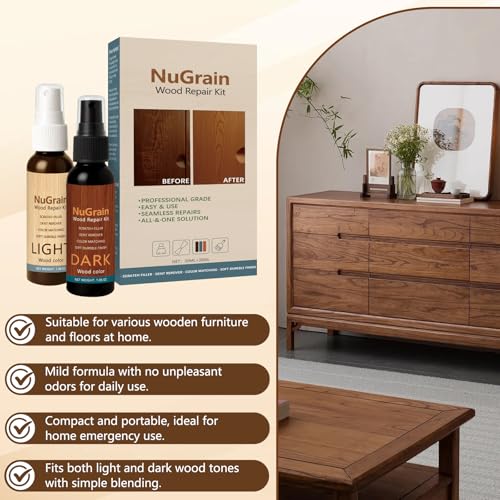 Professional Wood Floor Scratch Repair,Wood Repair Kit,Wood Furniture Repair,Floor Cover Nicks and Scratches,Hides Minor Defects,Restore a Finish for Wood
