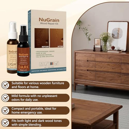Professional Wood Floor Scratch Repair,Wood Repair Kit,Wood Furniture Repair,Floor Cover Nicks and Scratches,Hides Minor Defects,Restore a Finish for Wood