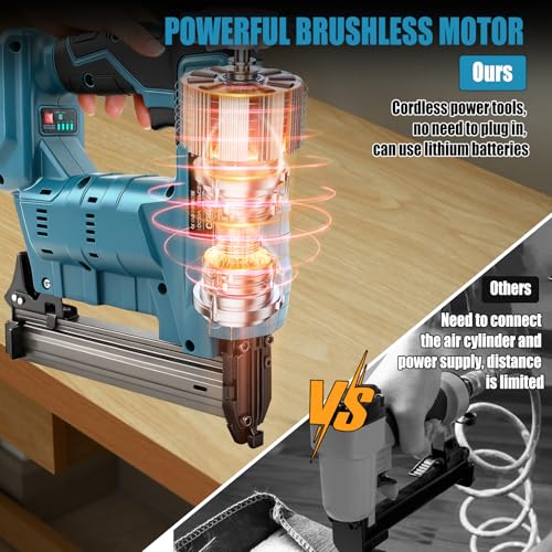 18GA Cordless 2 in 1 Nail/Staple Gun for Mak-ita 18V Battery(Tool Only)