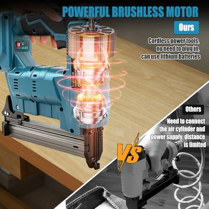 18GA Cordless 2 in 1 Nail/Staple Gun for Mak-ita 18V Battery(Tool Only)