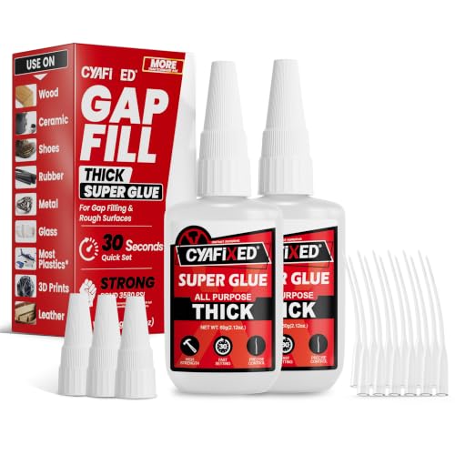 Gap Fill Thick Super Glue 120g Heavy Duty Cyanoacrylate CA Glue for Repairs - size: 4 oz
