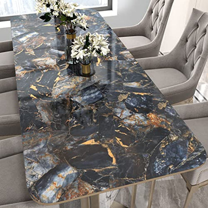 Marble Black Contact Paper Peel and Stick Countertops Gold Contact Paper Peel and Stick for Kitchen Backsplash Waterproof Black Wallpaper Vinyl Marble Shelf Liner Counter Top Wallpapers 24" x 394'' - size: 24" x 394"