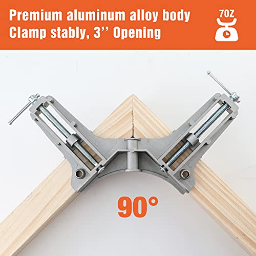 PONY 2-Pack 90 Degree Corner Clamps, 3" Max Opening, 200 lbs Clamping Force
