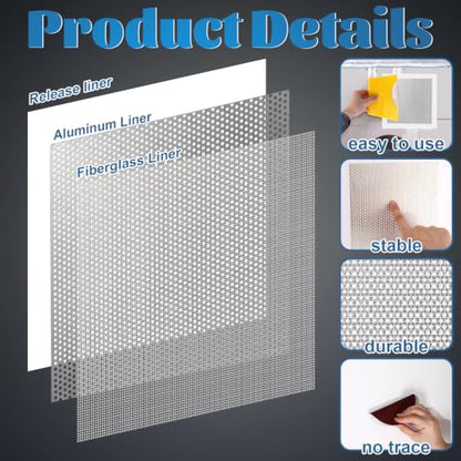 Blulu 43 Pcs 8 Inch Drywall Repair Patch Kit - size: 8 Inch