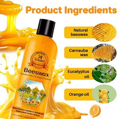 CARGEN Beeswax Furniture Polish - Natural Wood Wax Conditioner 300ML - style: 1 Pack-300ML