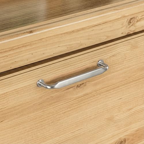 Goldenwarm 10 Pack 3-3/4 Inch Brushed Nickel Cabinet Pulls Solid Handles - color: Brushed Satin Nickel, size: 3-3/4 Inch Hole Center