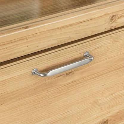 Goldenwarm 10 Pack 5 Inch Brushed Nickel Cabinet Pulls Solid Handles - color: Brushed Satin Nickel, size: 5 Inch Hole Center