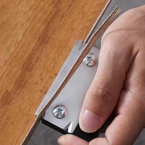 Woodworking Edge Trimmer, Hand Planer Edge Bander for Burrs,Edge Corner Planer,Wood Chamfering Fillet Scraper,Edge Banding Cutter for PVC ABS Melamine Veneer,Deburring Tool,MG-022BK - size: 1 Pack