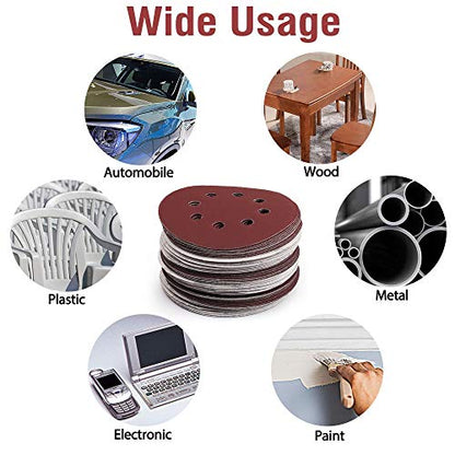 5 Inch 8 Hole Sanding Discs, 70 Pack, 800-3000 Grit Fine Sandpaper - style: 70PCS(800-3000 Grit)