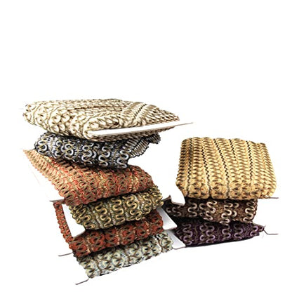 BEL AVENIR Braid Trim 2 inch 6.8 Yards Boho Style Woven Fabric Trim - color: Purple