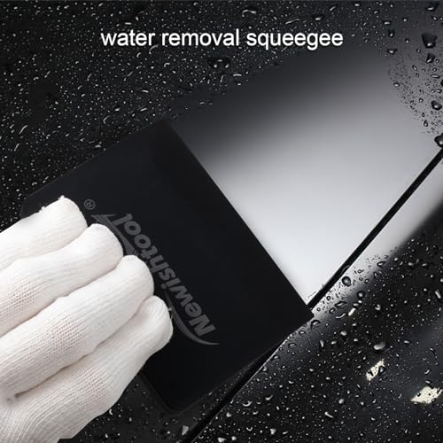 NEWISHTOOL Soft Silicone Small Squeegee for Vinyl, 2 PCS Rubber PPF Tool - color: Black