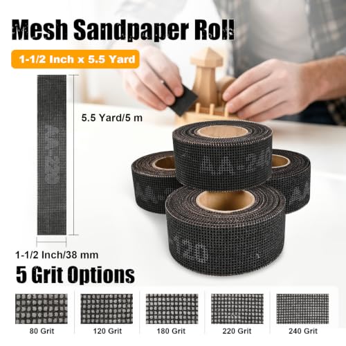 120 Grit Emery Cloth Roll for Copper Pipe Sanding 1-1/2 Inch - color: 120Grit 5-1/2yd