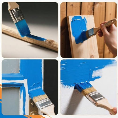 KATA 36PC Painters Pyramid Stands with 3 Paint Brushes for Cabinet Doors - color: Painter's Pyramids+3 Brushes Blue