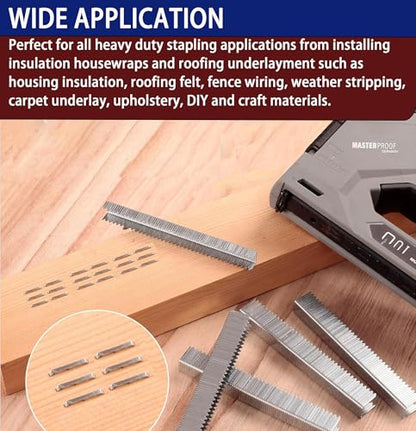 HW HAMWOO 20 Guage Galvanized T/50 Staples,6000pcs - size: Assembly---6000 Pcs