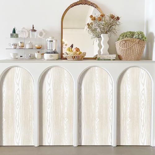 White and Gold Wood Contact Paper 17.3"x200" Peel and Stick Wallpaper - color: Natural Wood-White Gold, size: 17.3" x 200"