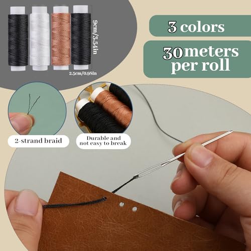 Yizzvb Heavy Duty Sewing Kit Thread Hand Needles Awl Sewing Supplies - color: 78 Pcs
