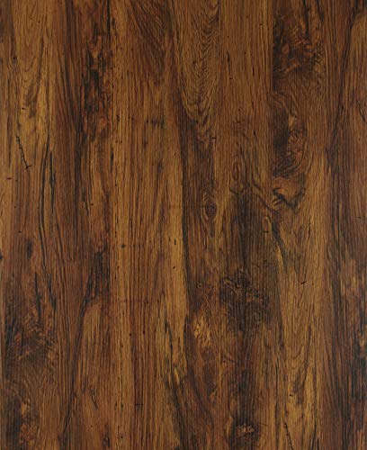 Dimoon 394"x15.7" Thickened Texture Brown Wood Grain Vintage Wallpaper Roll - size: 15.7" x 393"