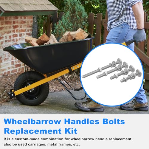 Wheelbarrow Handles Bolts Kit Replacement Wheelbarrow Rebuild Kit