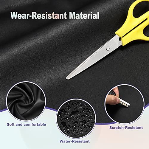 PATIKIL PU Faux Leather Fabric Nappa Grain 2 Yards Length 72"x54"x0.04" Soft Synthetic Leather Material Sheets 1.2mm Thick for Bags DIY Crafts, Black - color: Black, size: 54"x72"x0.04"