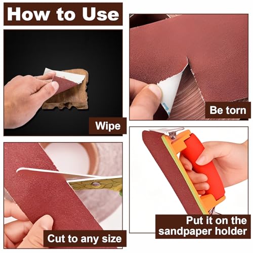SEIWEI 120 Grit Sandpaper Roll, 1 Meter x 100mm Emery Cloth Roll, Continuous Abrasive Wet Dry Sanding Roll for Wood Furniture, Metal Polishing, Automotive Finishing, Flexible & Durable - size: P120