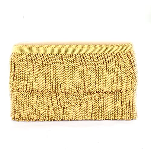 5 Yard Curtain Bullion Fringe Trim-Rayon Tassel Embellishments - color: gold