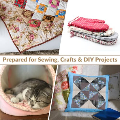 47" x 59" 100% Natural Cotton Quilt Batting, Breathable Crib Size Batting - size: 47 × 59 Inch