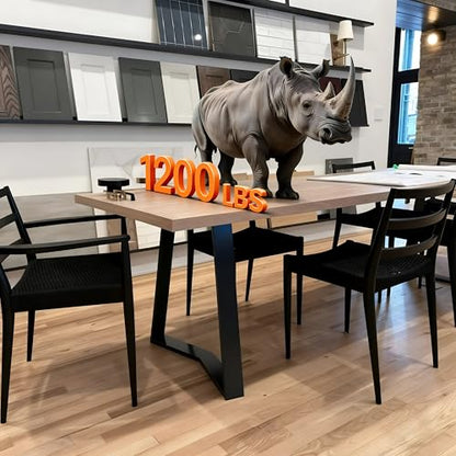 28 Inch Dining Table Legs, 28" W Metal Desk Legs for Table Set of 2 - color: Trapezoidal