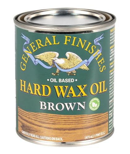General Finishes Hard Wax Oil, 1 Pint, Brown - color: Brown, size: 1 Pint