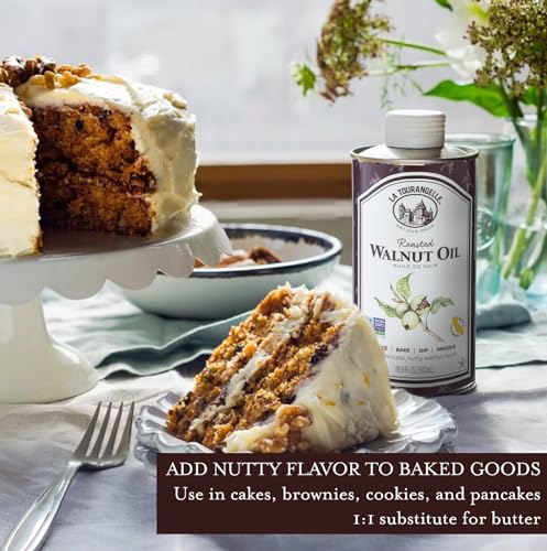 La Tourangelle, Roasted Walnut Oil, Plant-Based Source of Omega-3 Fatty Acid, Cooking, Baking, & Beauty, 169 fl oz - size: 169 Fl Oz