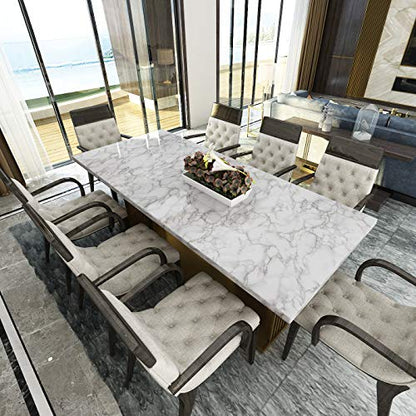 LACHEERY Large Size 36"x160" Grey White Marble Contact Paper for Countertops Peel and Stick Wallpaper Waterproof Self Adhesive Wallpaper for Kitchen Cabinets Backsplash Removable Counter Top Covers - size: 36" x 160"