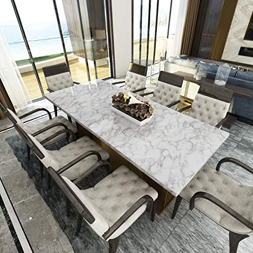 LACHEERY Large Wide 36 x 317 Inch Faux Marble Contact Paper Peel and Stick Grey White Countertop Contact Paper Decorative Marble Wallpaper for Bathroom RV Countertops Walls Desk Marble Paper Vinyl - size: 36" x 317"