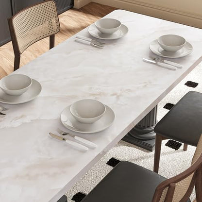 Matte White Marble Countertop Contact Paper Waterproof Thick
