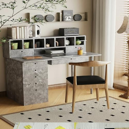 Bumoo Wide Concrete Wallpaper Peel and Stick 32×354Inch Gray Sliver Contact Paper Vinyl Self Adhesive Removable Limewash Large Waterproof Cement Glossy PVC for Garage Basement Condo Renovation - size: 32" x 354"