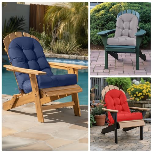 Adirondack Chair Cushion Waterproof Outdoor Rocking Chair Pads - color: Navy Blue