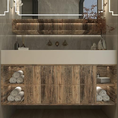 3yecao 31"×157"Brown Wood Wallpaper Peel and Stick Wood Grain Contact Paper - color: Brown, size: 31" x 157"