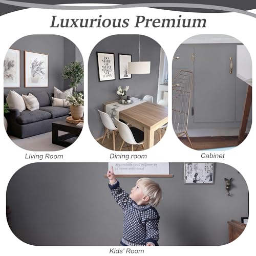Dimoon 17.7''x118'' Peel and Stick Wallpaper Grey Contact Paper for New Environmentally Friendly Materials Thickening Upgrade Embossed Renter Friendly Gray Wall Paper Modern Vinyl Countertop Bedroom - color: Light Gray, size: 17.7" x 118"