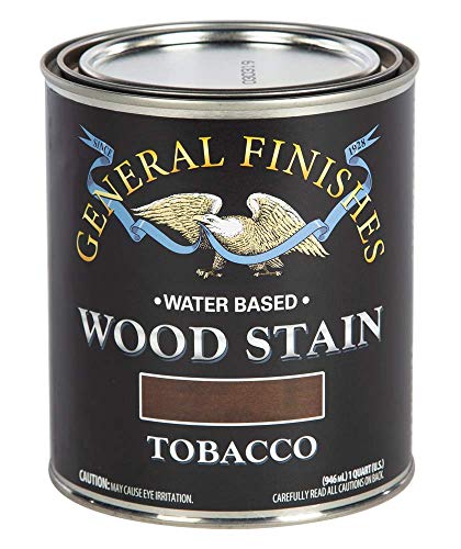 General Finishes Water Based Wood Stain, 1 Quart, Tobacco - color: Tobacco, size: 1 Quart