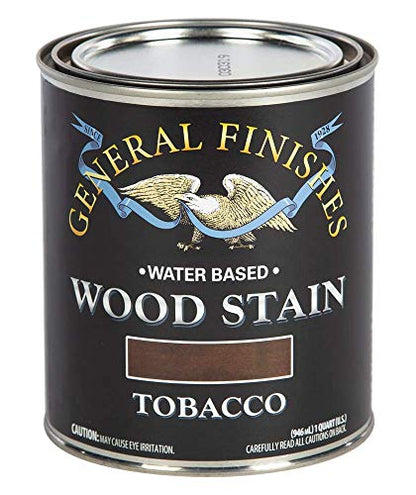 General Finishes Water Based Wood Stain, 1 Quart, Tobacco - color: Tobacco, size: 1 Quart
