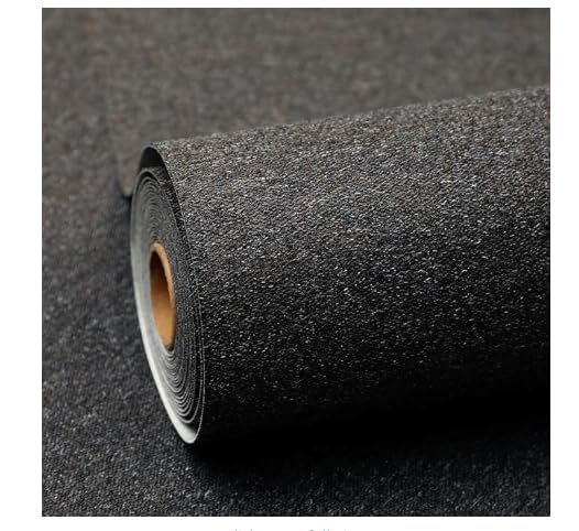SHUFA Black Brown Cotton-Like Textured Grasscloth Wallpaper Matte Thick Real Woven Fabric Peel and Stick Contact Paper Removable Self Adhesive Washable (16.5"x130") A4m - color: Black/Brown, size: 16.5"x130"