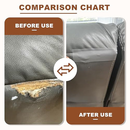 TIANLDD Leather Repair Tape,16 x 80 Inches Self Adhesive Leather Repair Patch，Leather Repair Kit for Furniture，Couches,Car Seats,Cabinets,Handbags(White-Litchi Grain) - color: White-Litchi Grain, size: 16" x 80"