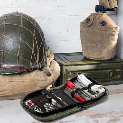 Suncalla 1 Pack Military Survival Sewing Kit Travel Emergency,Army Green - color: Army Green