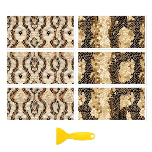 Peacoblue Snakeskin Texture Rub On Transfers for Furniture Craft 6"x12" - style: Snakeskin Texture