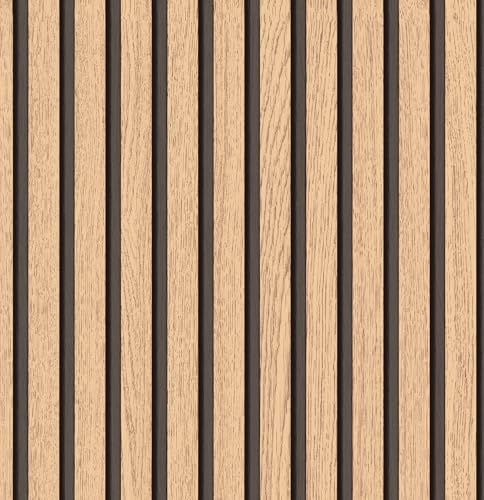 myforHD Wallpaper Peel and Stick 17.3" x 118" Wood Grating Stripe Self-Adhesive Wallpaper Faux Wood Contact Paper Wood Slats Self Adhesive Wall Paper PVC Vinyl Film Removable Waterproof - color: Wood E, size: 17.3" x 118.1"