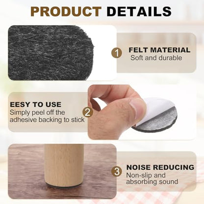 uxcell 8Pcs Non Slip Furniture Pads 9" Self Adhesive(Gray 0.12" Thk) - color: Grey, size: 9" x 0.12"