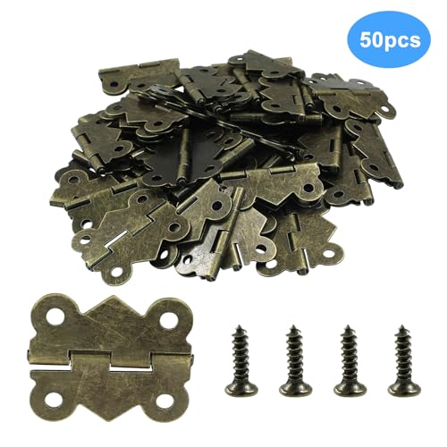 Jewelry Box Hinges, Antique Bronze, 30 x 25mm, 50 Pcs