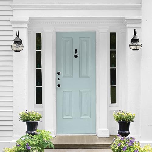 Glidden Total Exterior Paint & Primer All-in-One, Misty Surf/Aqua, Semi-Gloss, 1 Gallon - color: Misty Surf, size: 128 Fl Oz (Pack of 1)