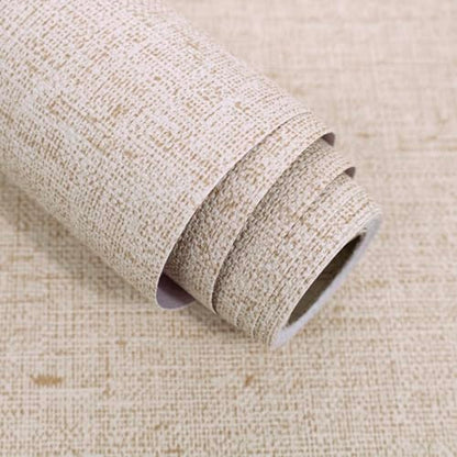Beige Grasscloth Peel and Stick Wallpaper Textured 15.7in x 196.8in - color: Beige, size: 15.7" x 196.8"