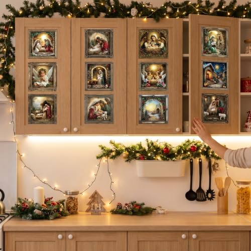 16 Pcs Nativity Christmas Rub on Transfers for Crafts Furniture - color: Nativity Christmas